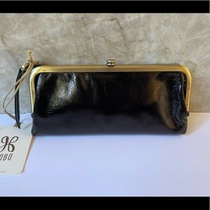 NWT Hobo Black Leather Wallet Wind